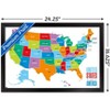 Trends International Map - United States Of America 2022 Framed Wall Poster Prints - 3 of 4