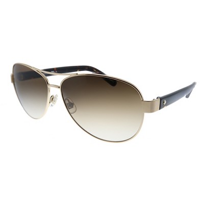 Kate Spade New York KS DALIA2/ W15 Womens Aviator Sunglasses Gold Havana 58mm