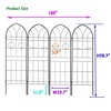 4 Pack Outdoor Garden Climbing Plants Flower Support Trellis, With 2 Pot Racks, Rust-proof Metal Galvanized Pipe, Black 78.7"*19.7" - 3 of 4