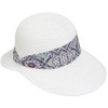Magid Geometric Print Ribbon Straw Garden Hat - 2 of 3