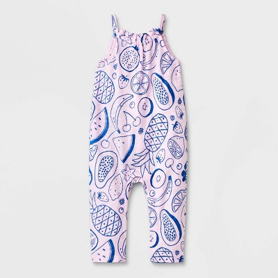Image of Baby Girls' Romper - Cat & Jack™ Pink/Blue 3-6M