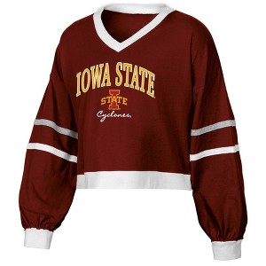 NCAA Iowa State Cyclones Women's Long Sleeve V-Neck T-Shirt - 1 of 3