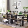 VYNXARIA Wood Dining Table Set for 4,Kitchen Table with 1 Benches,Breakfast Table Set for Small Space,Apartment,Dining Room, Home Office - 4 of 4