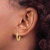 Black Bow Jewelry 2.75mm x 15mm Polished 14k Yellow Gold Twisted Round Hoop Earrings - 3 of 4