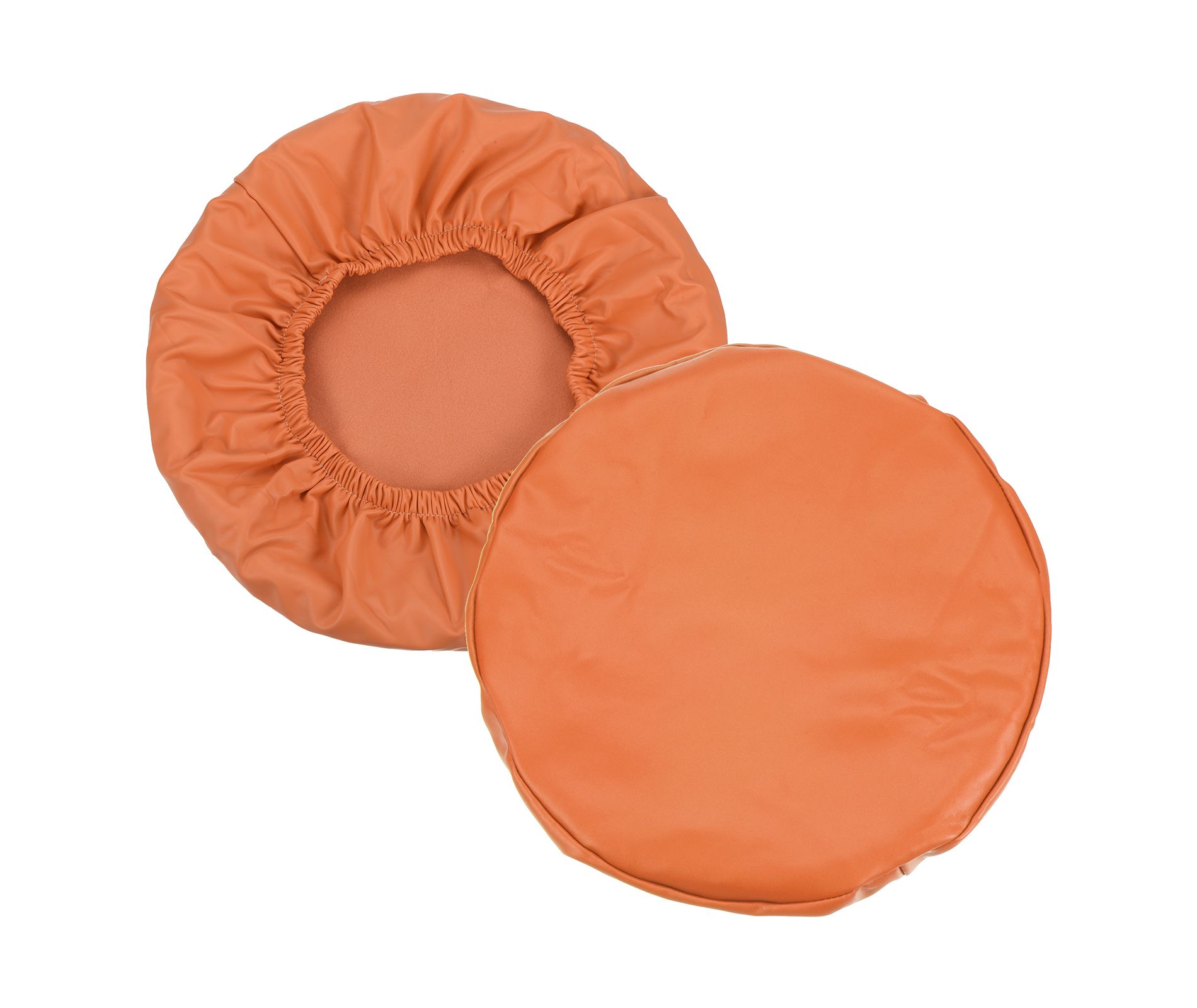 Unique Bargains Round Washable Elastic Bar Stool Cover for Dia 12"-14" Chair 2 Pcs Light Orange