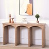 KIGFTSOD Rustic Archway Console Table, 60" Long with Decorative Arched Legs & Natural Wood Finish, for Hallway, Living Room, Foyer - 2 of 4