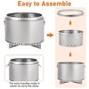 20.5 Inch Smokeless Fire Pit, Portable Outdoor Fire Pit Stove, Wood Burning Fire Pits, Stainless Steel Stove with Handle & Star Cutouts, Ash Pan - 3 of 4