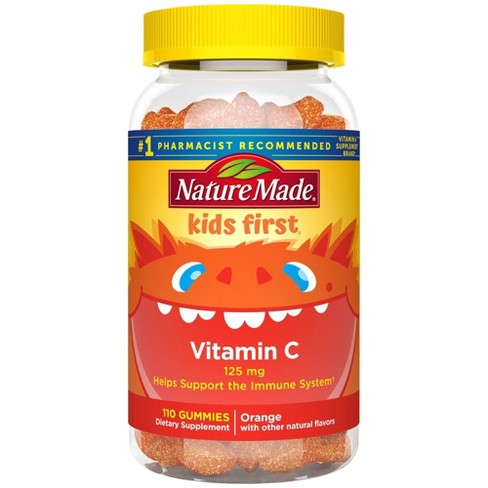 Nature Made Kids First Vitamin C Gummies for Immune Support - Tangerine - 110ct - image 1 of 3