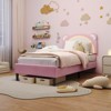 Twin Bed Frame, Upholstered Platform Bed Frame with Adjustable Headboard &Storage Drawer, Wooden Slats Support, No Box Spring Needed - 4 of 4