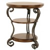 Nestor Chairside End Table Medium Brown - Signature Design by Ashley: Oil Rubbed Finish, Open Shelf, Metal Frame - 4 of 4