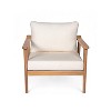 Sapphtopaz Outdoor Dining Chairs Modern Outdoor Patio Chairs with Wood Frame, Cushions for Garden, Balcony - 3 of 4