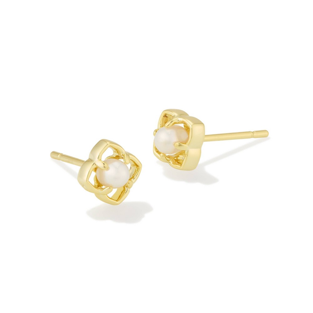 Kendra Scott Lydia Stud Earrings - Gold/Pearl