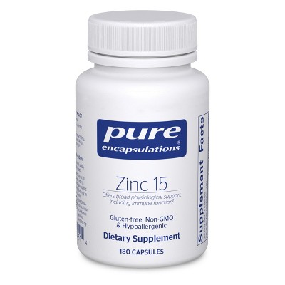 Pure Encapsulations Zinc 15 mg - Immune System Support, Growth and Development, Wound Healing, Prostate, and Reproductive Health
