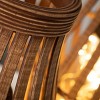 Sullivans 18.5" & 15.25" Standing Wicker Led Lanterns Set of 2, Wood - 2 of 4