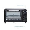 4 Slice Countertop Toaster Oven with 3 Settings, includes Baking Rack and Pan, New - 4 of 4