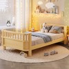 Lyngins Kids’ Wood Platform Bed Frame with Safety Guardrails and Detachable Fence, Rounded Corners, Toddler Beds, Twin Size Bed Frame for Kids - 3 of 4