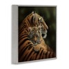 Stupell Industries Adorable Sweet Mom Tiger Holding Baby Cub Detailed Portrait Black Framed Giclee Art - 3 of 4