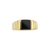 Slate by Rebl Agate Ring  18K Gold Plated Stainless Steel with Black Agate - 4 of 4