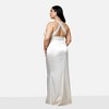 Rebdolls Women's Gardenia Satin Halter Maxi Bodycon Dress - 3 of 4