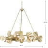 Progress Lighting, Laurel Collection, 6-Light Chandelier, Gilded Silver, Hand-Painted Leaves - 3 of 4