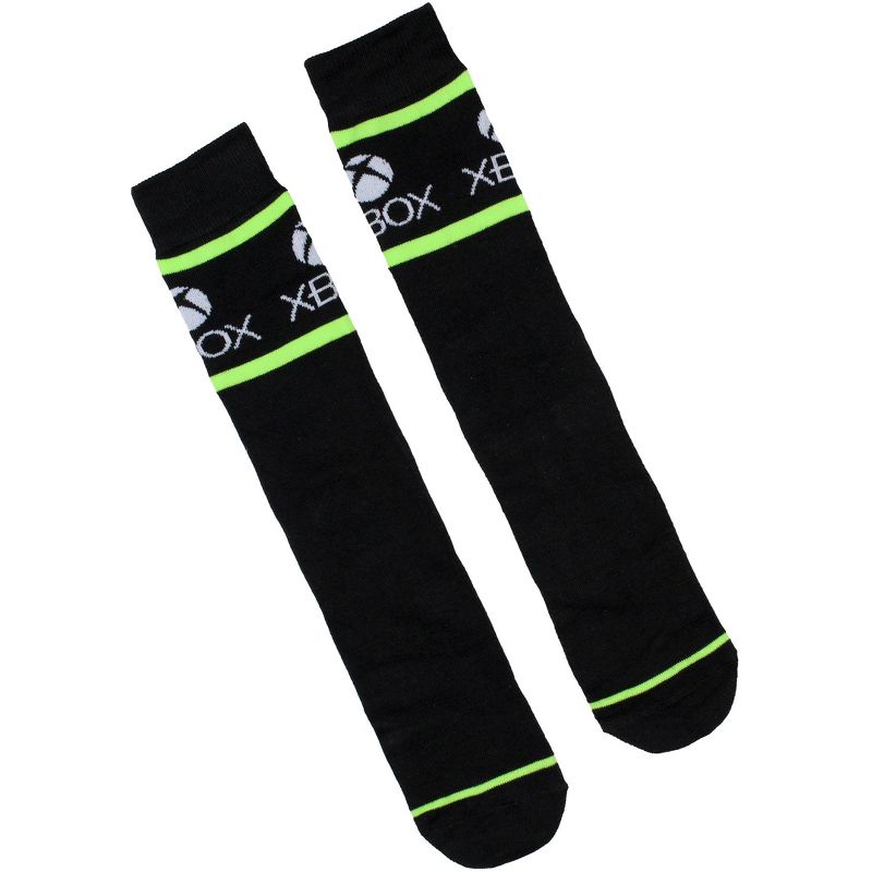 Xbox Socks Men's Video Game Gaming Logo Patterns 3 Pack Crew Socks Multicoloured, 4 of 5