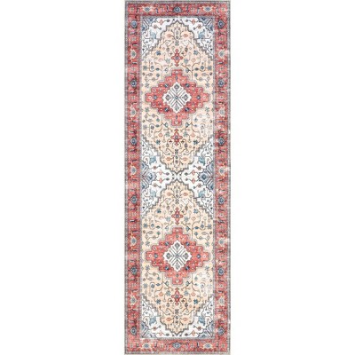 Nuloom Melanie Transitional Medallion Pet Friendly Machine Washable Area Rug