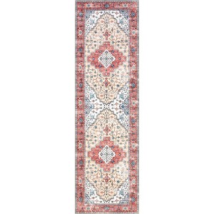 Nuloom Melanie Transitional Medallion Pet Friendly Machine Washable Area Rug - 1 of 4