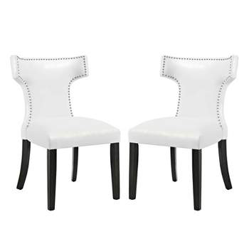 Set of 2 Curve Dining Chair Vinyl - Modway