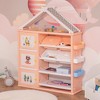 Qaba Kids Toy Storage Organizer with 4 Bins, Storage Cabinets, Bookshelf and 4-Layers Toy Collection Shelves - 2 of 4