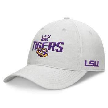 NCAA LSU Tigers Unstructured Chambray Cotton Hat - Gray