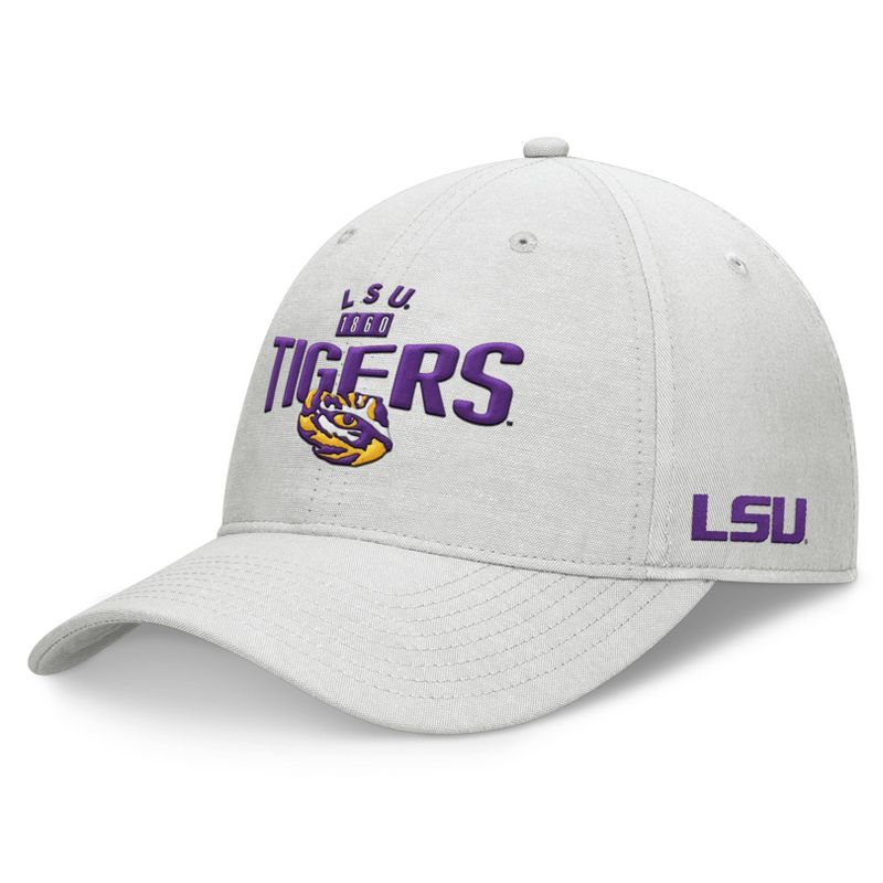 NCAA LSU Tigers Unstructured Chambray Cotton Hat - Gray, 1 of 5