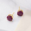 Ross-Simons 6.50 ct. t.w. Ruby Stud Earrings in 14kt Yellow Gold - 4 of 4
