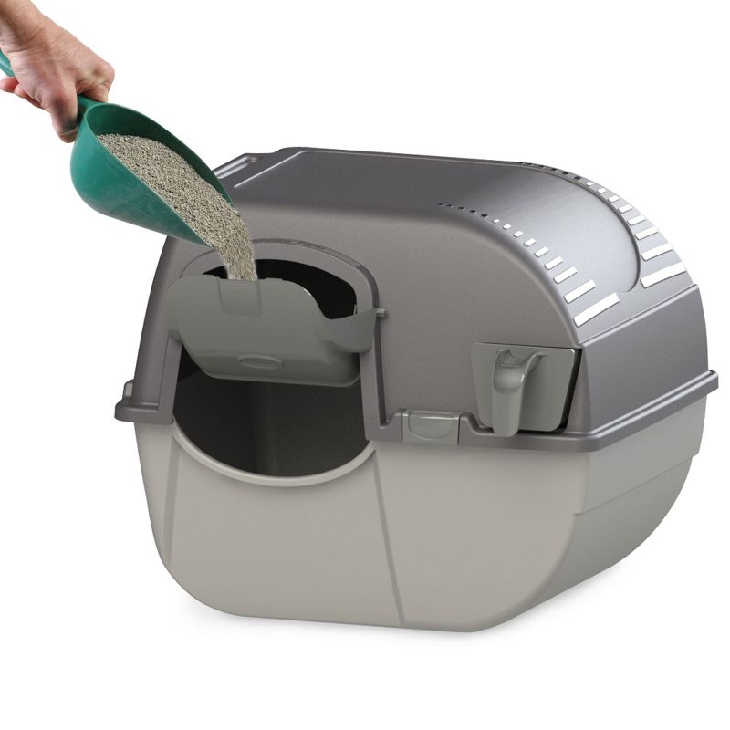 Omega Paw Elite Roll 'N Clean Self Cleaning Litter Box with Integrated Litter Step and Unique Sifting Grill, 2 of 5