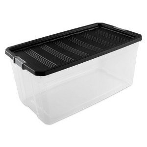 200qt Heavy Duty Latching Clear Storage Box - Brightroom