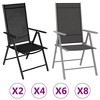 vidaXL Patio Folding Chairs 2 Pcs, Camping Garden Chair with Armrest, Outdoor Lawn Chair - 2 of 4
