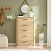 Sapphtopaz Modern Dresser with Curved Profile Design Fluted Chest of Drawers with Wood Handles Chest of Drawers for Bedroom, Entryway - 2 of 4