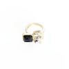 Sanctuary Project by sanctuaire Semi Precious Black and White Howlite Three Stone Ring Gold - 3 of 3