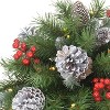 Puleo 18" Pre-Lit LED Artificial Urn Filler with Pinecones & Berries Warm White Lights - 3 of 4
