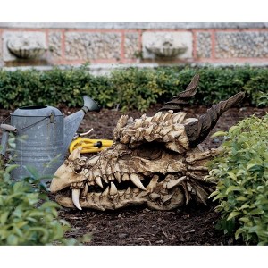 Design Toscano Stoker's Moors Dragon Skull Sculpture: Large - 1 of 4