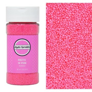 Mystic Sprinkles Pretty In Pink Nonpareils 3.8oz Bottle - 1 of 4
