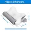 TUYOHW Cooling Cervical Neck Pillow, Ergonomic Memory Foam Support Pillow for Neck & Shoulder Pain Relief, Breathable Contour Pillow,Gray - 4 of 4