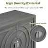 Kumasinova 4-Door Sideboard Cabinet, Retro Storage Cabinet with Circular Groove Design Round Metal Door Handle, Buffet Cabinet for Entrance - 3 of 4