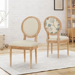 Upholstered Dining Chairs Set of 2, Solid Wood Dining Chairs with Backrest,Cushion Dining Chairs for Kitchen or Dining Room-Maison Boucle - 1 of 4