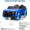 24V Licensed Cadillac Ride On Truck Car for Kids,2 Seater Electric Vehicle w/Parent Remote Control - 3 of 4
