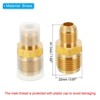 Unique Bargains Air Gas Line Refrigeration HVAC Brass SAE 45 Degree Hose Pipe Flare Connectors Gold - 2 of 4