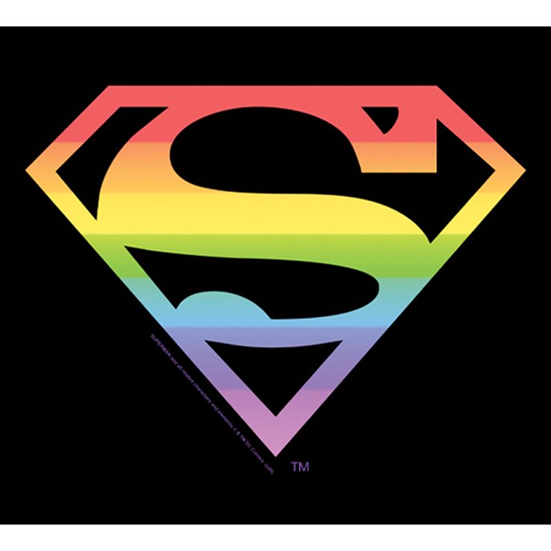 Men's Superman Classic Logo Rainbow T-Shirt, 2 of 6