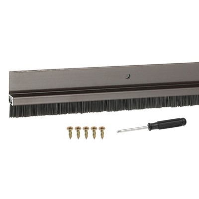 Unique Bargains Aluminum Alloy H-Shape Holder PP Bristle Rust-resistant Door Sweep 1 Pc