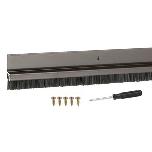 Unique Bargains Aluminum Alloy H-Shape Holder PP Bristle Rust-resistant Door Sweep 1 Pc - 1 of 3