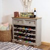 Sunnydaze 28-Bottle Freestanding Wine Rack - Solid Pine - Gray - 34.5" - 4 of 4