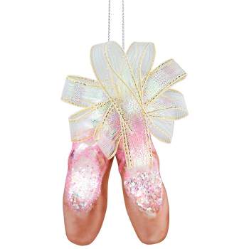 Northlight 3" Pink Ballerina Slippers Glass Christmas Ornament